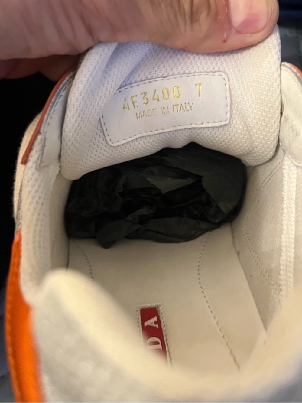 Prada Orange and Gray Men’s ' Sneakers - Picture 6 of 7